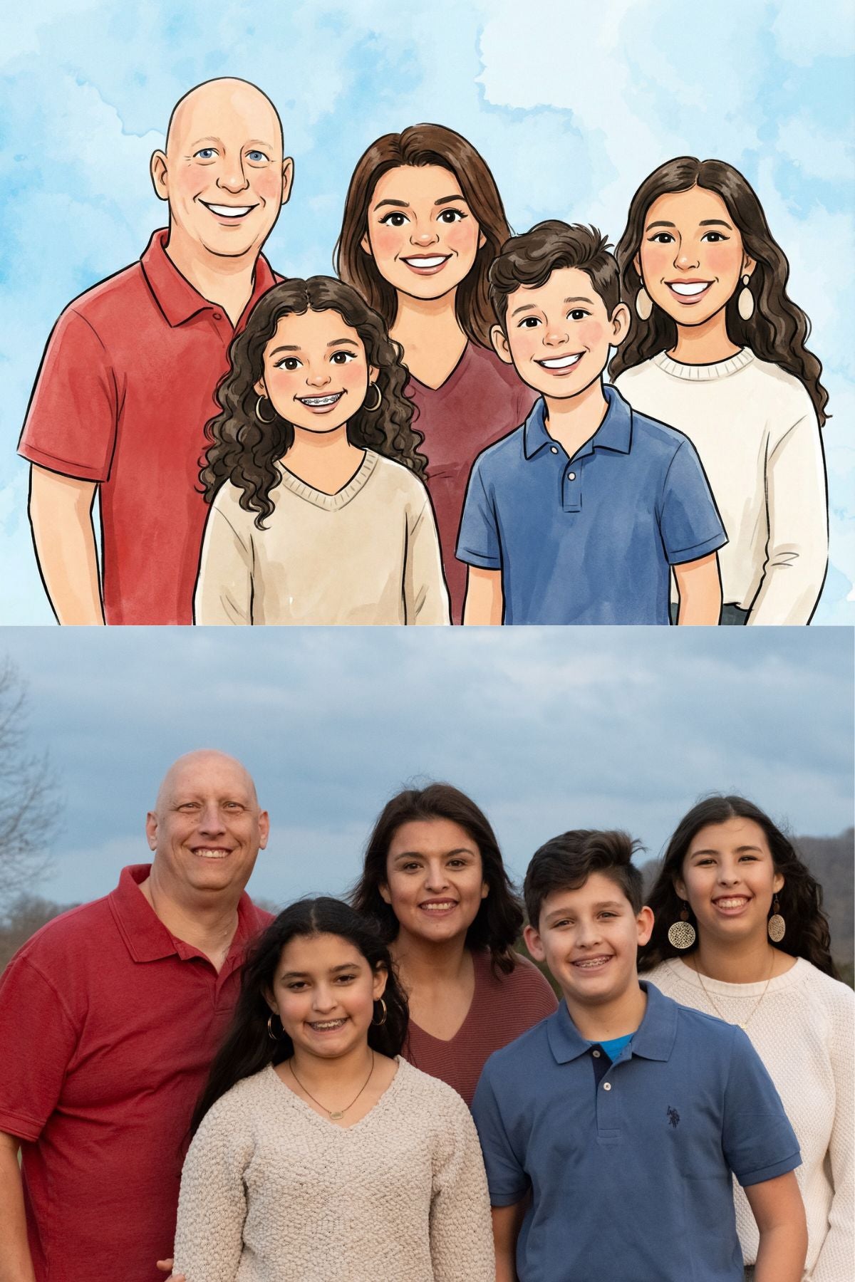 Soft Watercolor Caricature Prompt (Snappic AI)